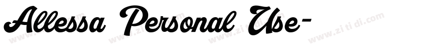 Allessa Personal Use字体转换